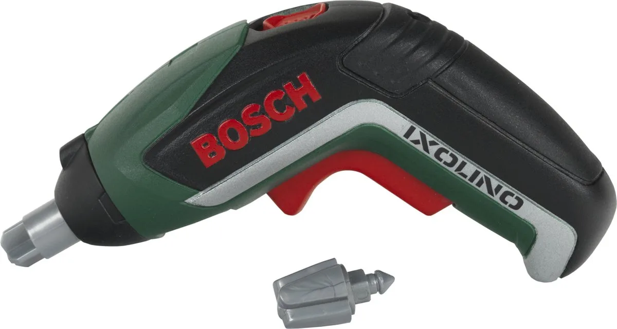 Bosch mini Ixolino II accu-schroevendraaier - 12,5x4x9 cm - incl. realistische geluids- en lichteffecten - rood zwart van Theo Klein in Groen – productfoto