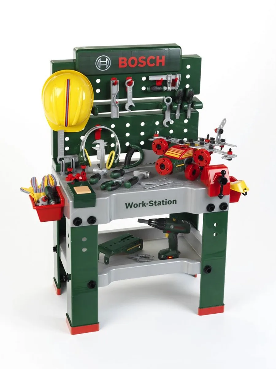 Bosch Werkbank No.1 2016, Kinderwerkzeug von Theo Klein in Gelb – Produktfoto