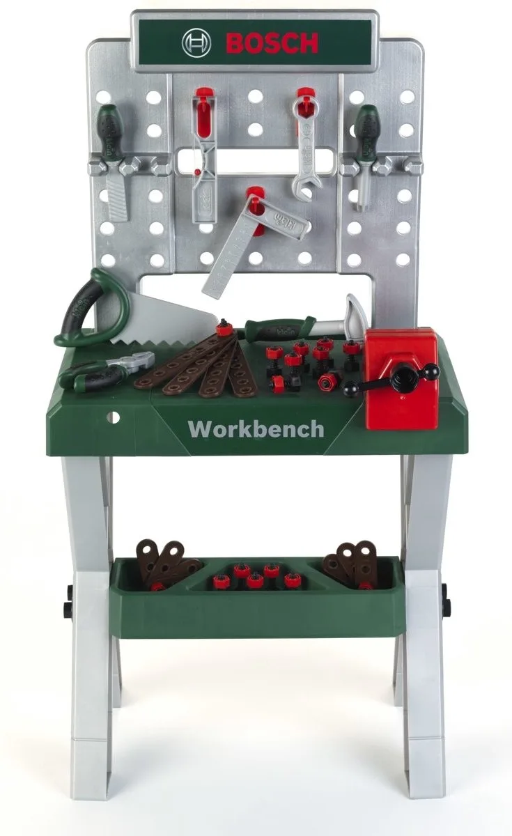 Bosch mini Werkbank X-Leg - incl 56 accessoires van Theo Klein in Groen – productfoto
