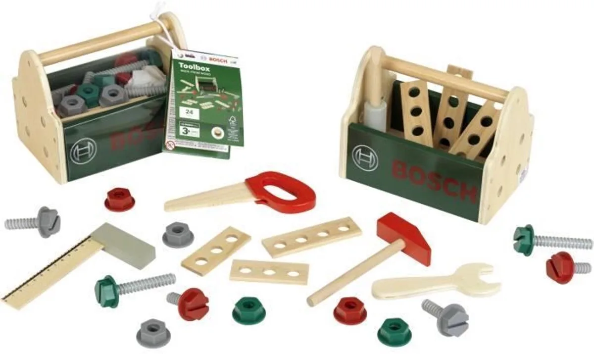 Bosch Tool Case - KLEIN - 8161 - FSC Hout met Accessoires - Leeftijd 3 en ouder van Theo Klein in Meerkleurig – productfoto