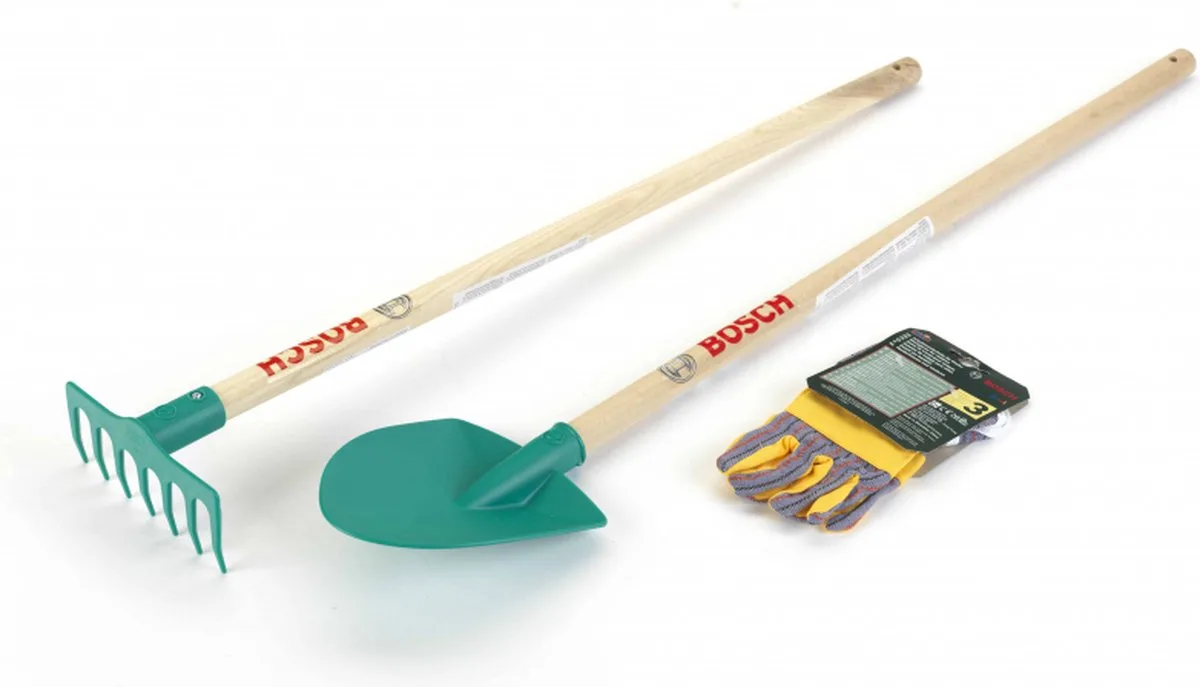 Ensemble d’outils de jardinage 3 pièces de Theo Klein en Vert – photo du produit
