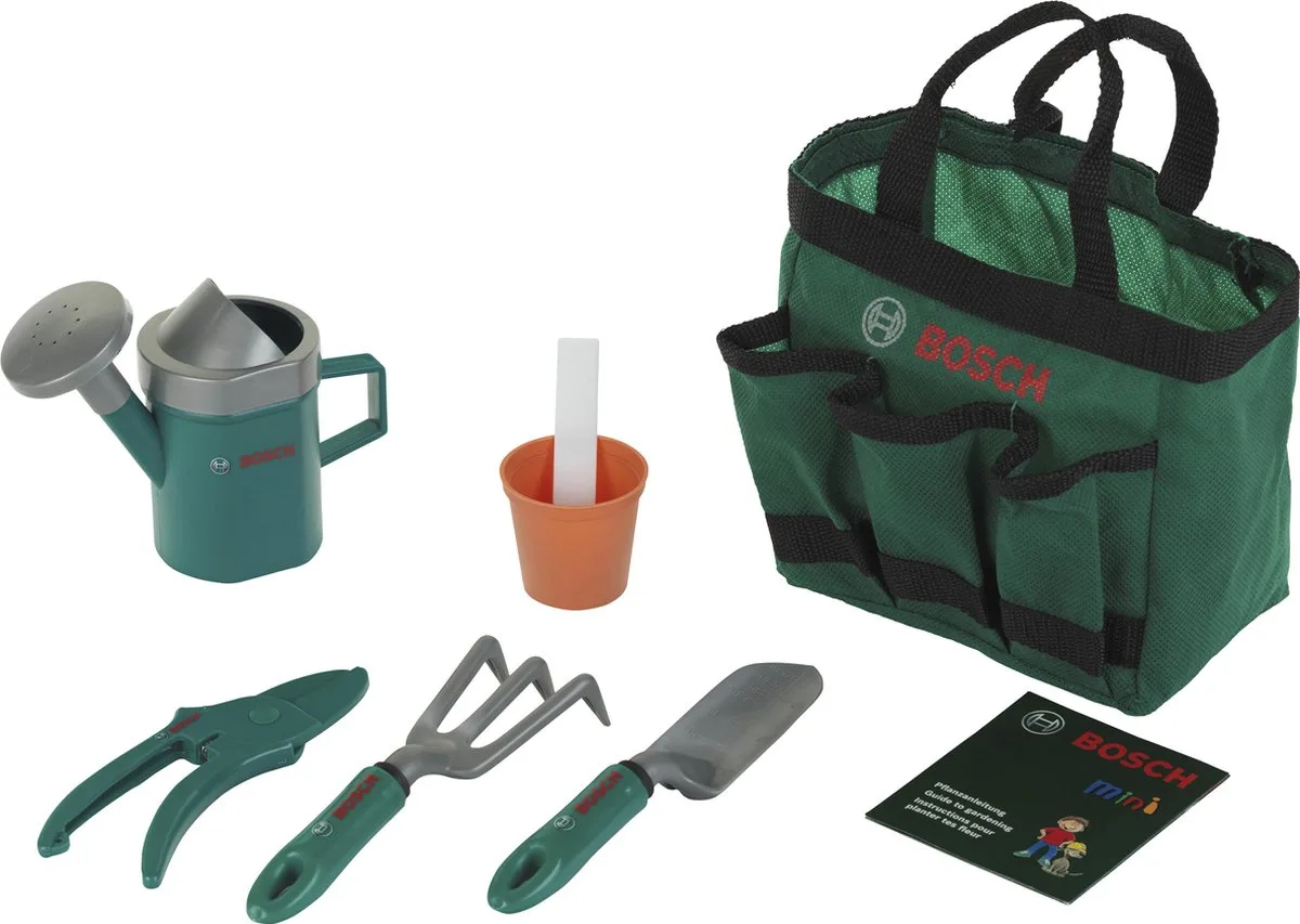 Bosch tuin 6-delige tuintas - speelgoed - incl. verschillende tuin accessoires van Theo Klein in Groen – productfoto