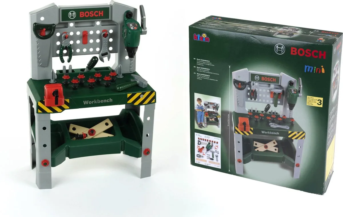 Bosch Werkbank inclusief 34 accessoires - Speelgoed von Theo Klein in Grün – Produktfoto