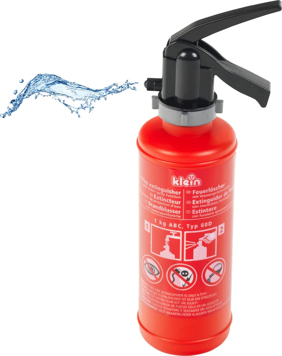 brandblusser - 10x6,5x26 cm - incl. waterspuitfunctie en een watertank van 0,5 liter - zwart fra Theo Klein i Rød – produktbillede