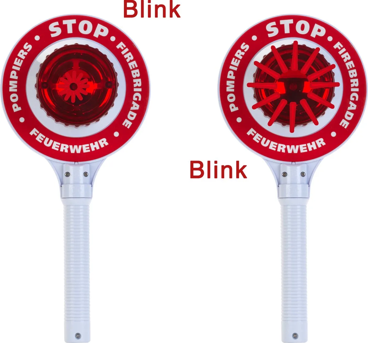 brandweerstopbord - 16x3,5x29 cm - incl. lichteffecten - ideale accesoire voor brandweerkostuums en rollenspellen - rood de Theo Klein en Blanc – photo du produit
