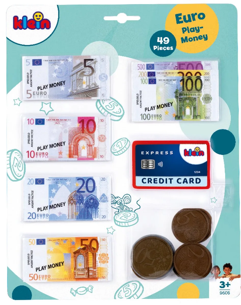 Spielgeld 9605 Spielgeld, sortiert von Theo Klein in Mehrfarbig – Produktfoto