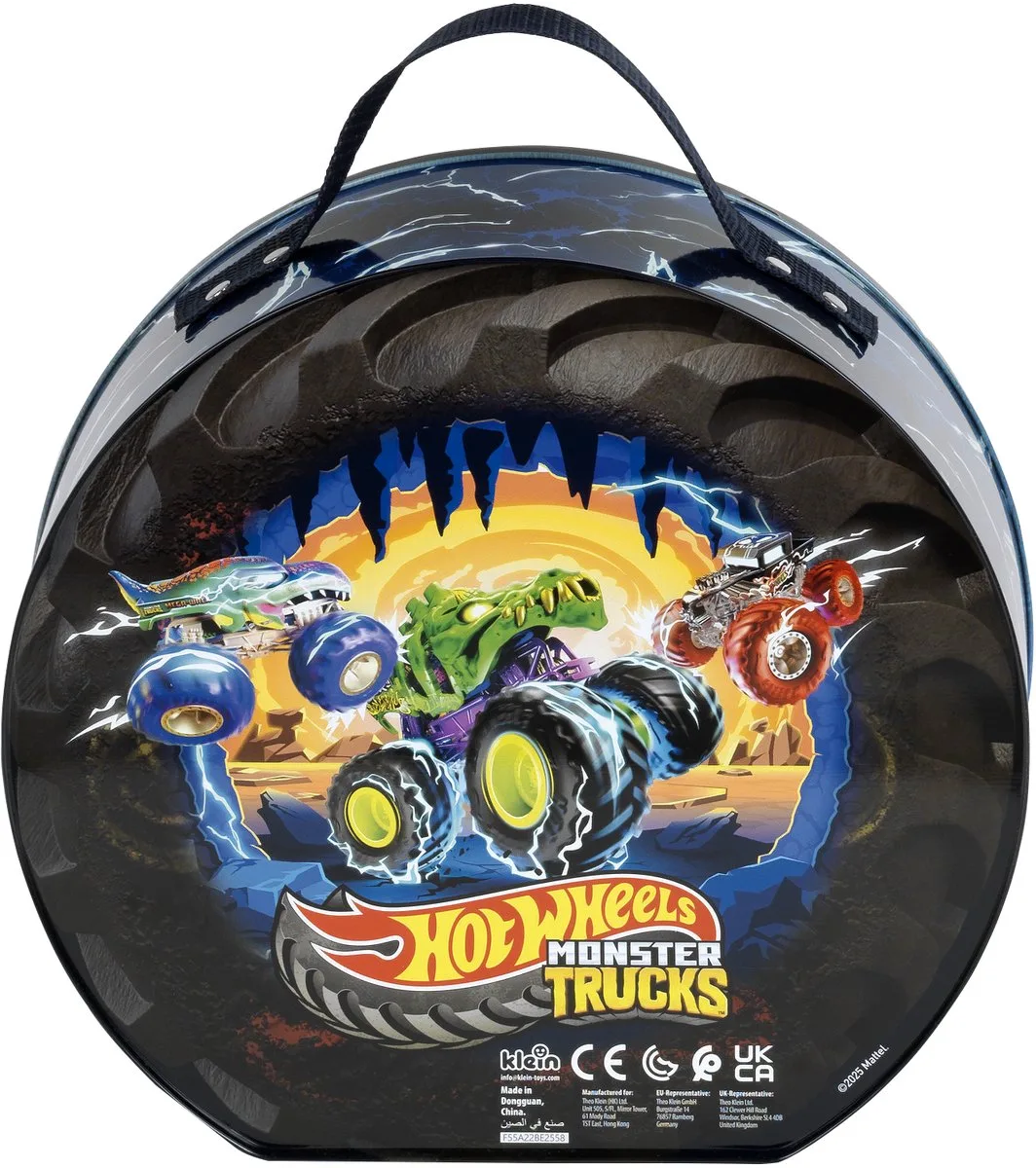 Spielzeug-Auto 2558 Hot Wheels Monster Trucks - Radkoffer für 7 Autos von Theo Klein in Blau – Produktfoto