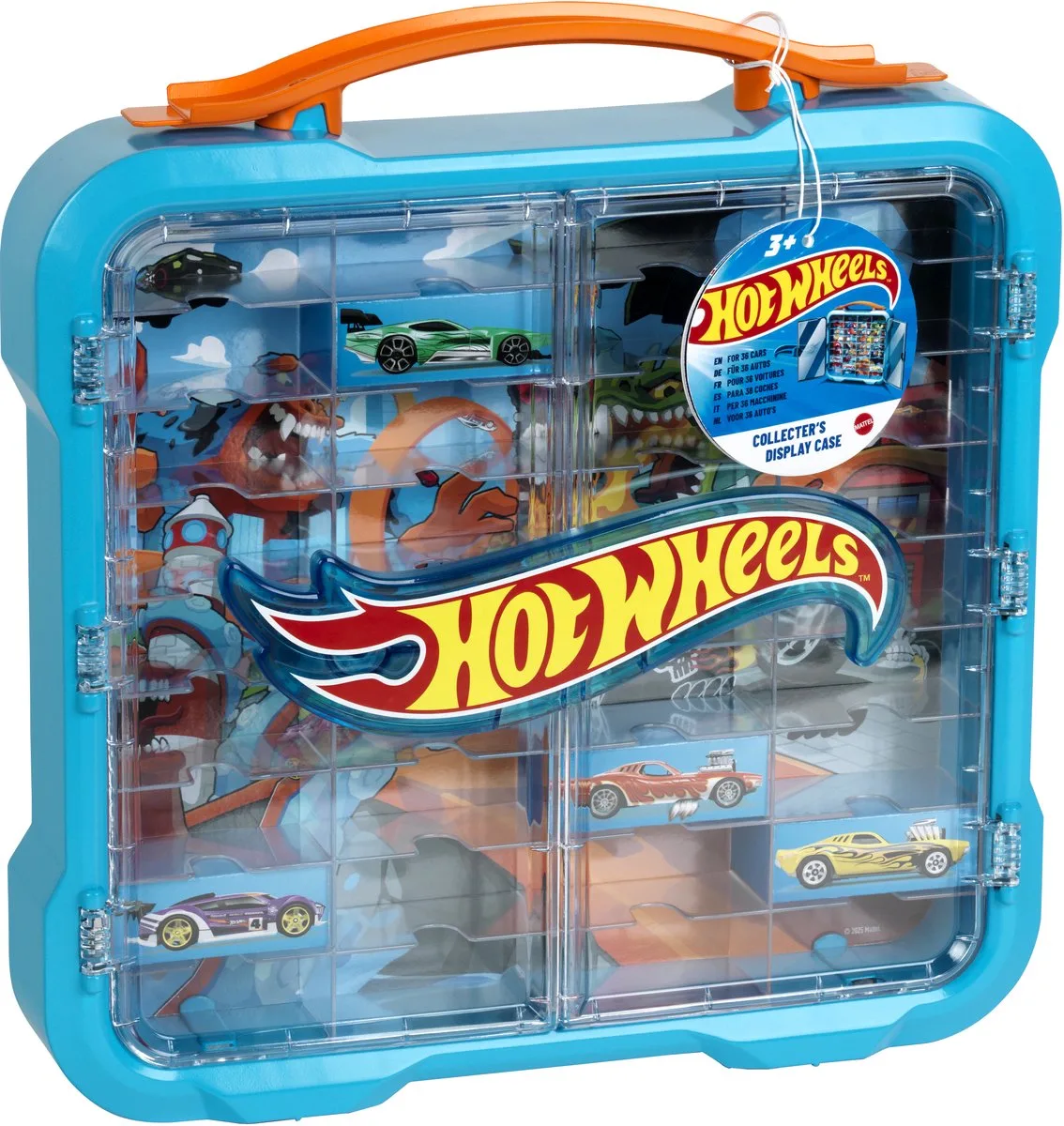 Hot Wheels - Sammelkoffervitrine mit Licht, Aufbewahrungsbox von Theo Klein in Blau – Produktfoto