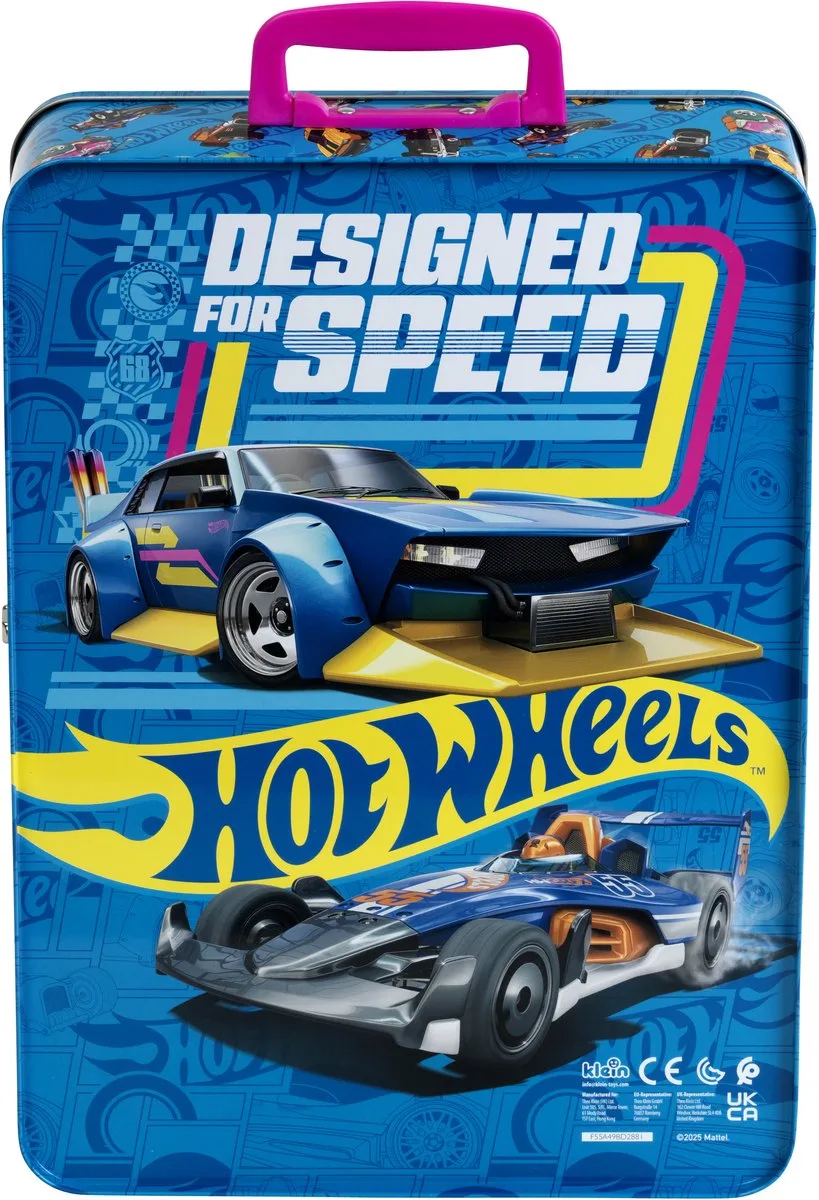 Hot Wheels verzamelkoffer - geschikt voor max. 50 auto's - 26x8,5x37,5 cm - blauw van Theo Klein in Oranje – productfoto
