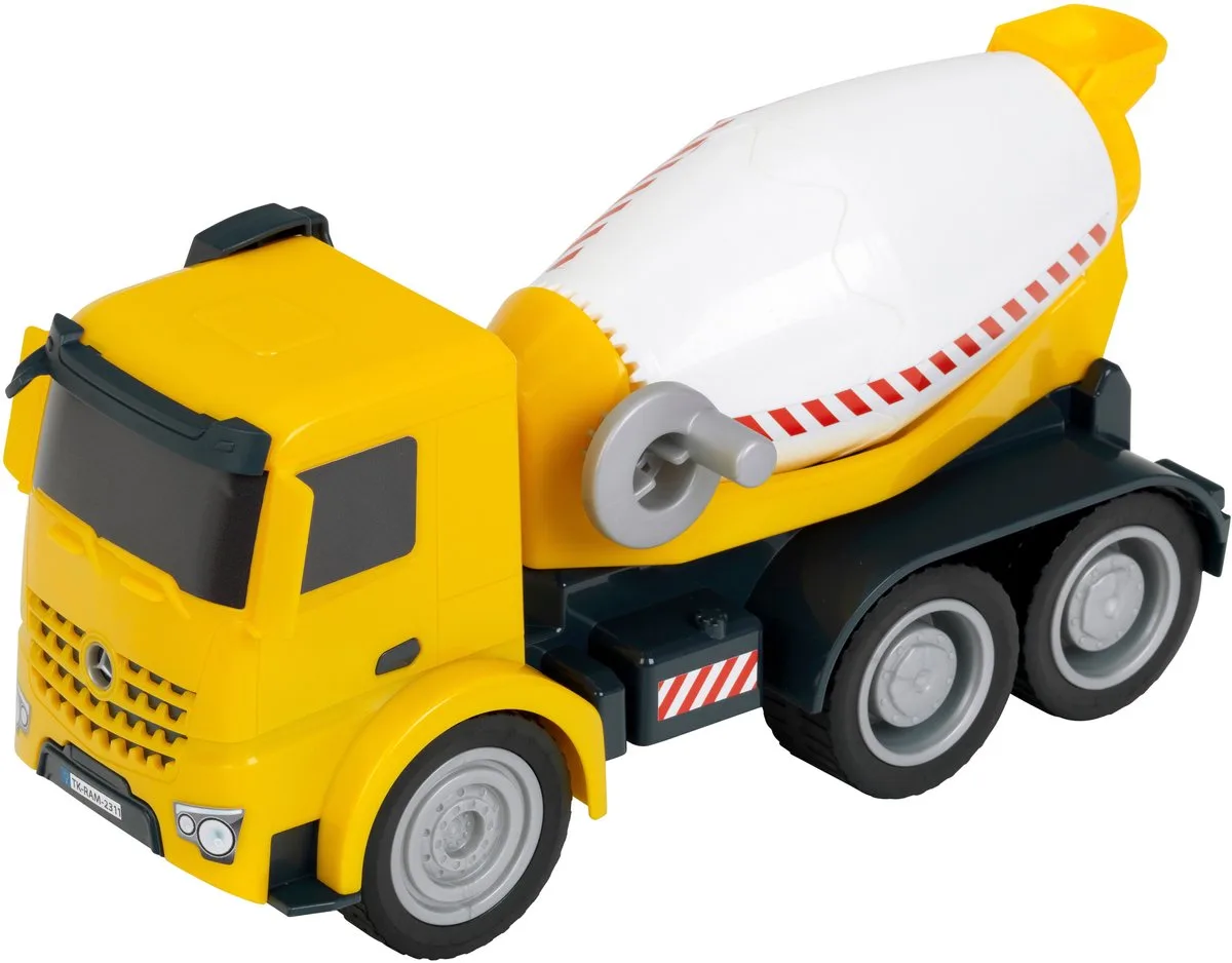 Mercedes Benz Arocs - betonmixer - binnen en buiten - schaal 1:24 - speelgoed de Theo Klein en Jaune – photo du produit