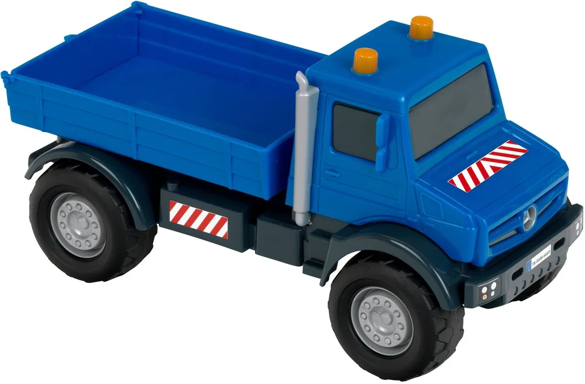 Mercedes-Benz - Unimog kiep en zandvoertuig - voor binnen en buiten - schaal 1:24 de Theo Klein en Bleu – photo du produit