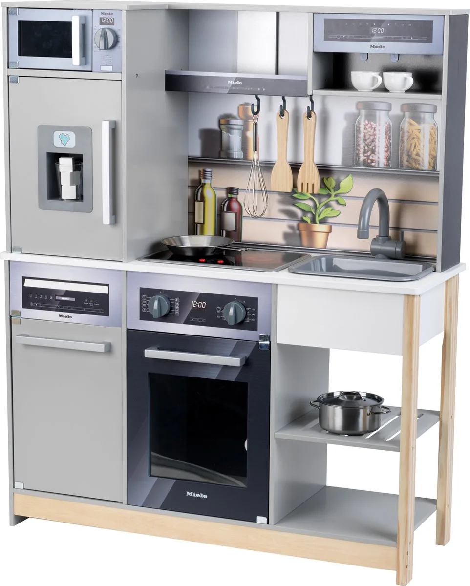 Miele houten speelgoedkeuken - incl. accessoires met licht- en geluidseffecten van Theo Klein in Meerkleurig – productfoto