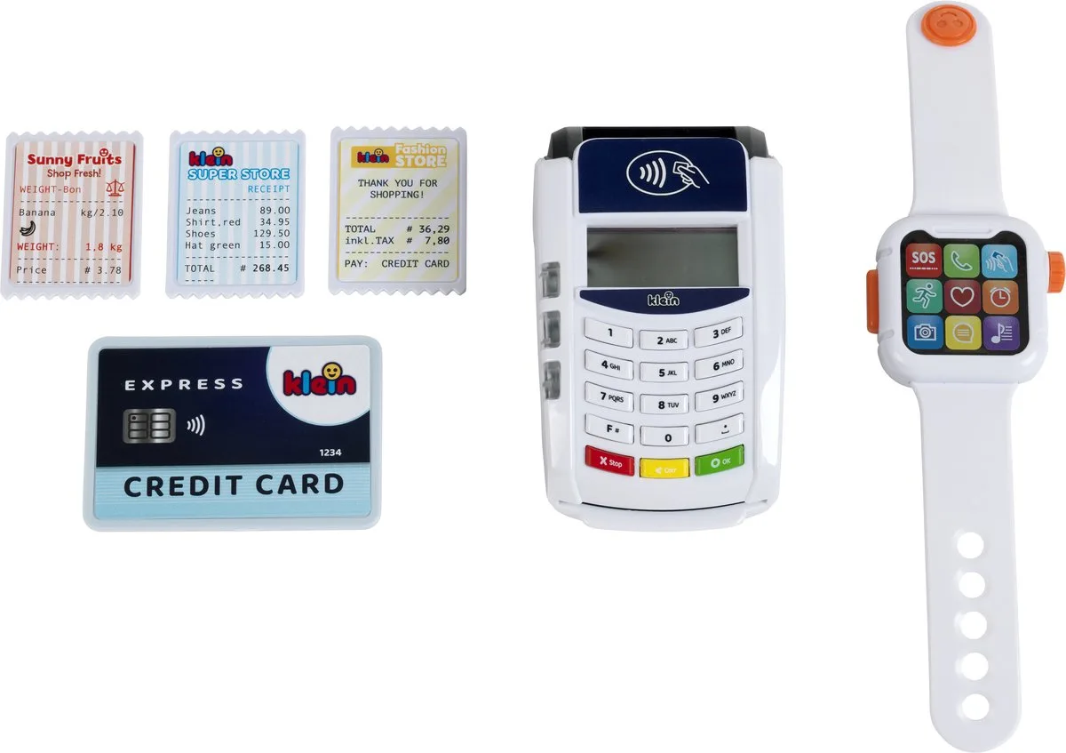 My Market Terminal de paiement avec montre connectée de Theo Klein en Blanc – photo du produit