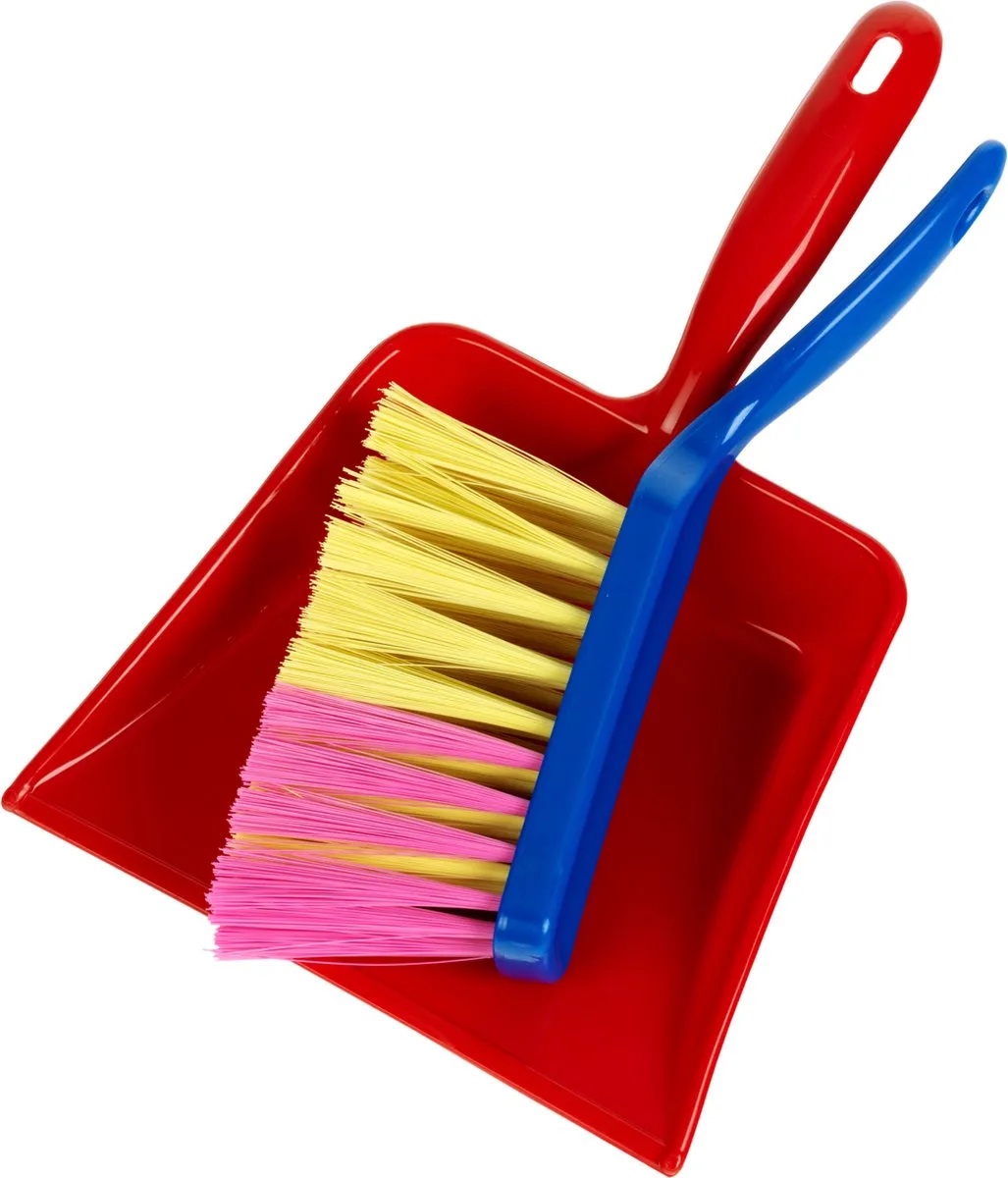 Pure Fresh kinder veegset - stoffer en blik - hoogwaardig kleurrijk kunststof - rood blauw de Theo Klein en Multicolore – photo du produit