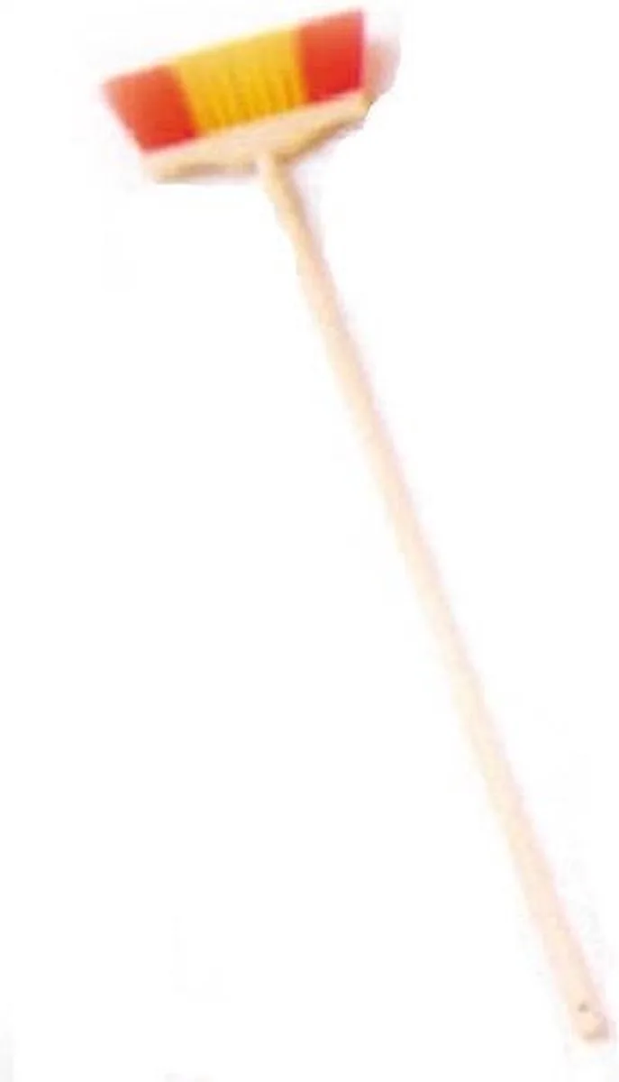 Pure Fresh kinderbezem - incl. houten handvat - 18x5x70 cm - rood geel van Theo Klein in Meerkleurig – productfoto