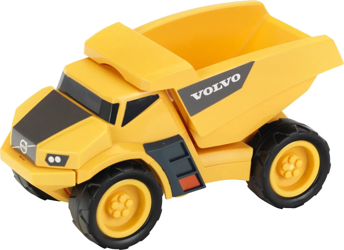 Volvo Power kiepwagen - 22x11x12 cm - schaal 1:24 - geel zwart fra Theo Klein i Gul, Grå – produktbillede