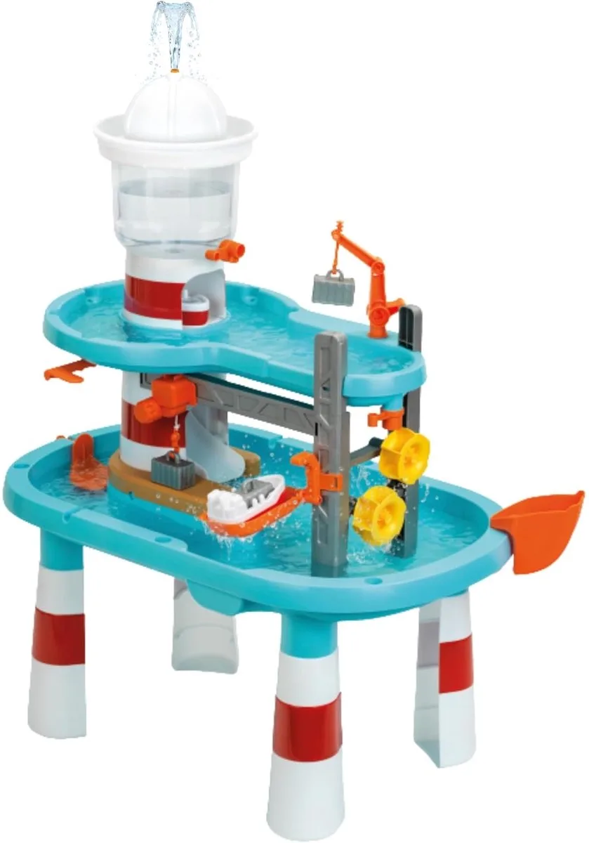 Waterspeeltafel XXL, Vuurtoren van Theo Klein in Blauw, Wit, Oranje, Rood – productfoto
