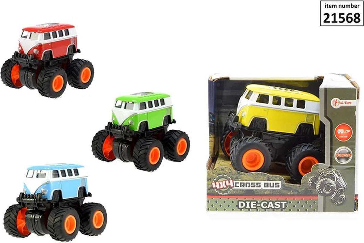4x4 Die-cast Frictie Cross van Toi-Toys in Meerkleurig – productfoto