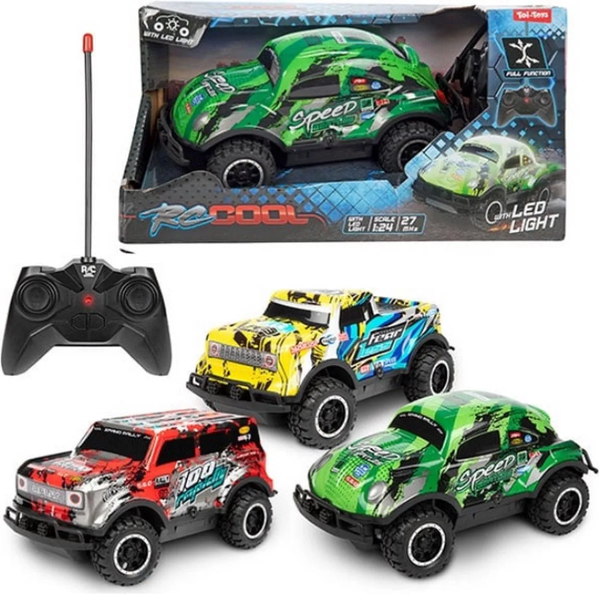 afstandsbediening cross country auto met licht speelgoed. van Toi-Toys in Willekeurig geleverd – productfoto