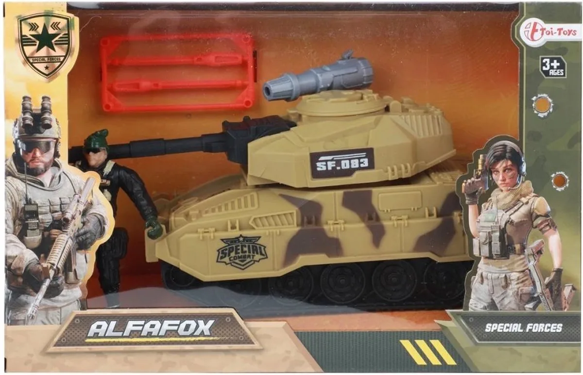Alfafox Tank van Toi-Toys in Bruin – productfoto