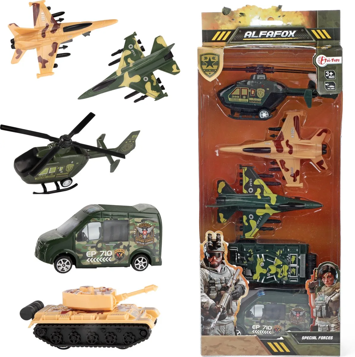 Army Militaire Voertuigen von Toi-Toys in Legergroen – Produktfoto