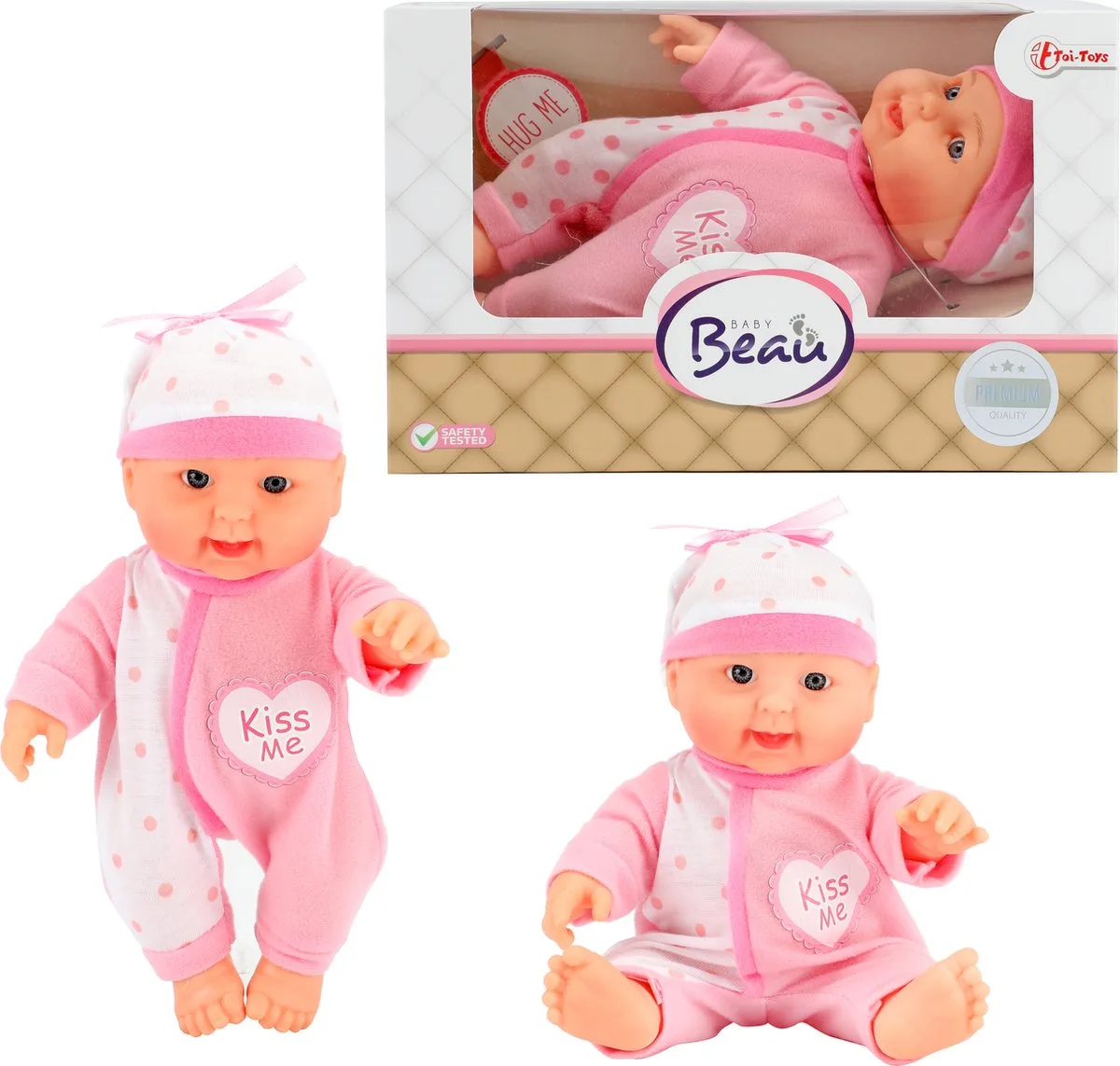Babypop Met Pyjama 22.5 Cm de Toi-Toys en Multicolore – photo du produit