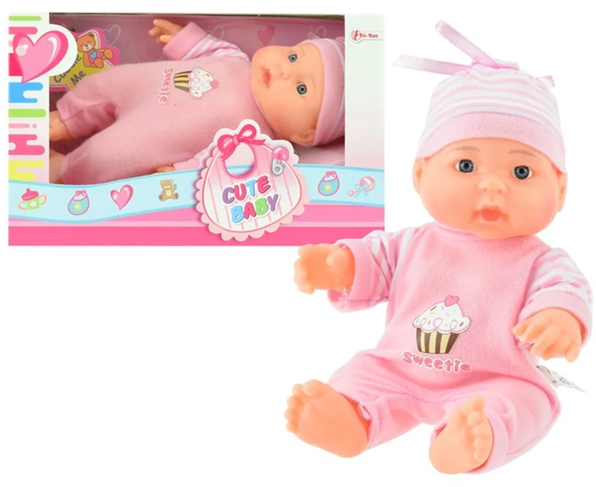 Babypop Pyjama 22,5 Cm fra Toi-Toys i Lyserød – produktbillede