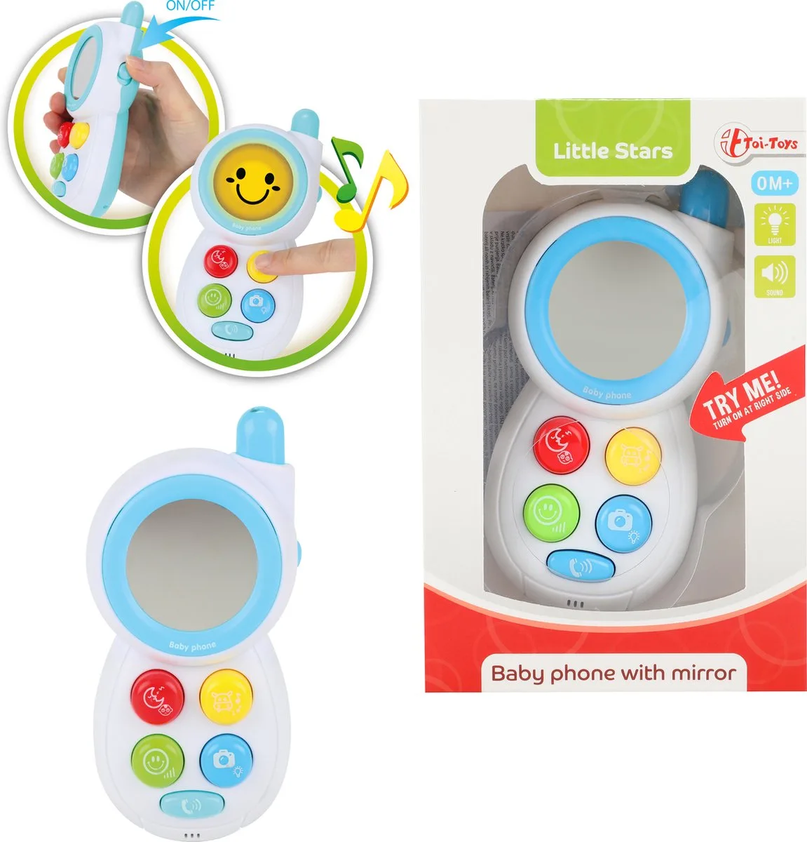 Babytelefoon Junior 13 Cm Wit fra Toi-Toys i Flerfarvet – produktbillede