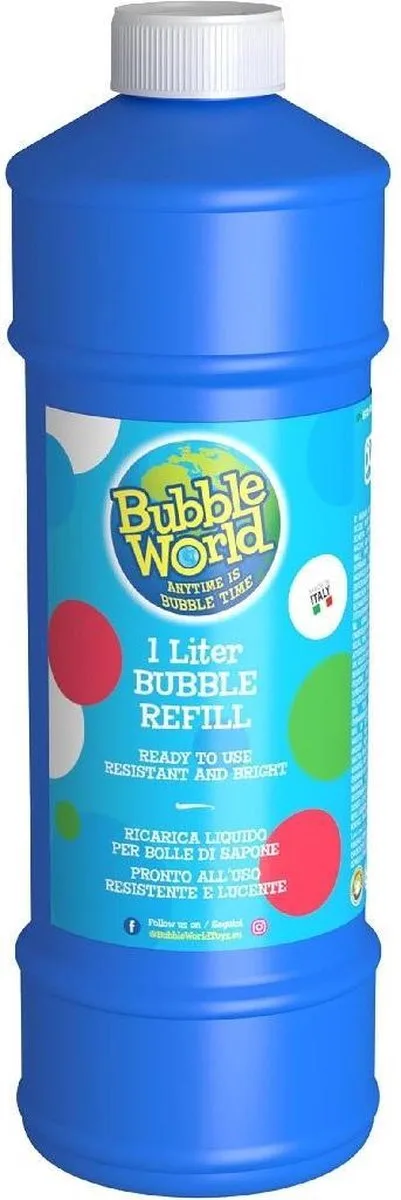 Bellenblaas navulling - fles - 1 liter - vloeistof - vulling bellenblazen - Bellenblaasmix navulverpakking