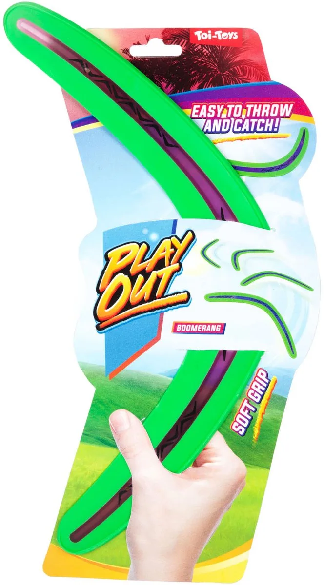 Boomerang Soft Grip von Toi-Toys in Grün – Produktfoto