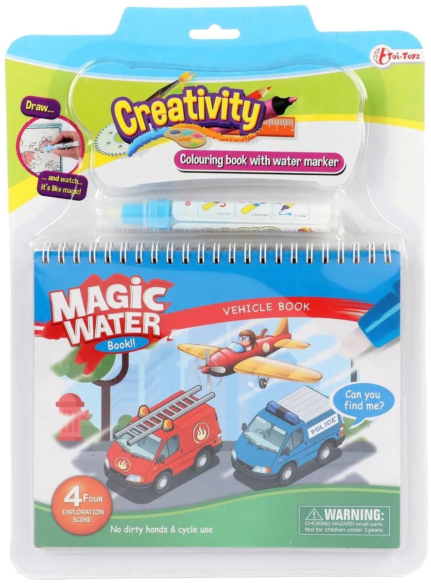 Creativity Kleuren met Water Voertuig met Stift von Toi-Toys in Voertuigen – Produktfoto