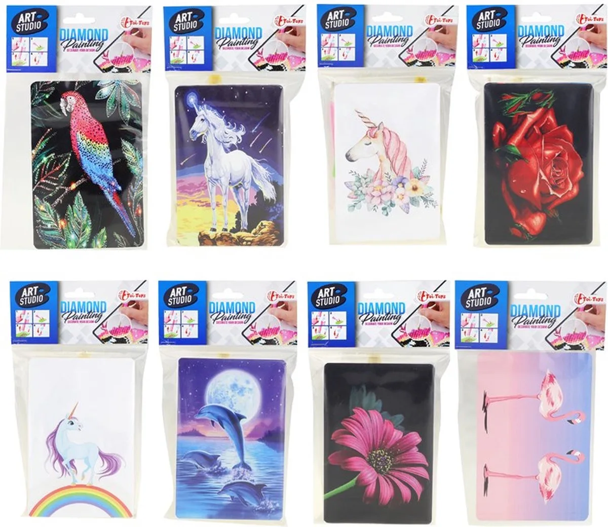 Diamond painting 10x15cm - per 1 stuk von Toi-Toys in Mehrfarbig – Produktfoto