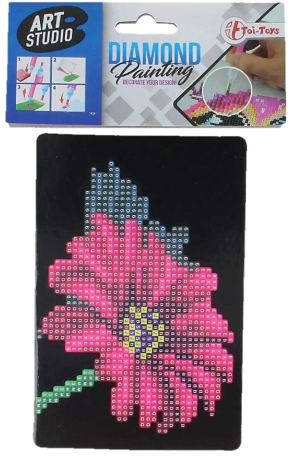 Diamond Painting Bloem 15 x 10 cm från Toi-Toys i Flerfärgad – produktbild