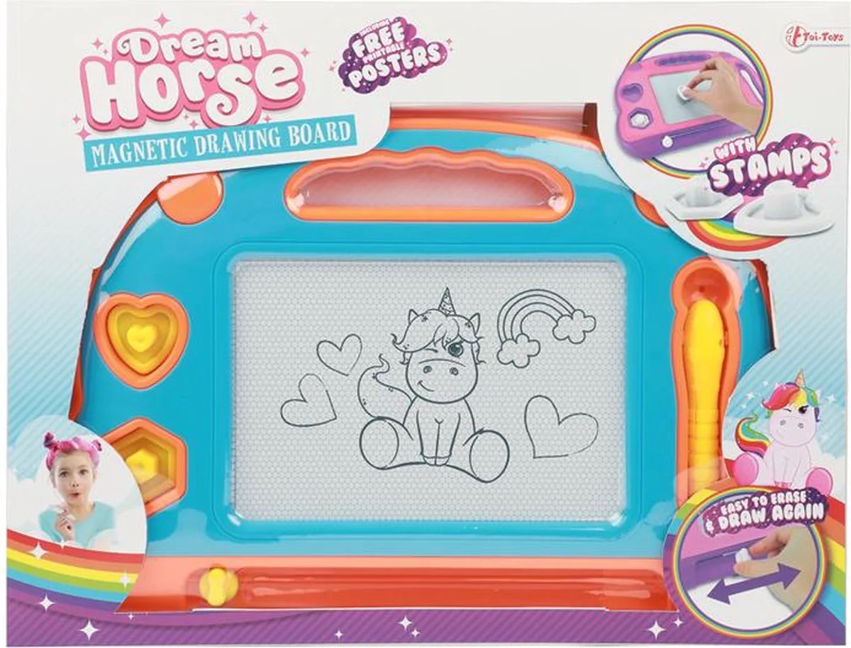 Dream Horse Magnetisch tekenbord incl pen+vormen fra Toi-Toys i Nej – produktbillede