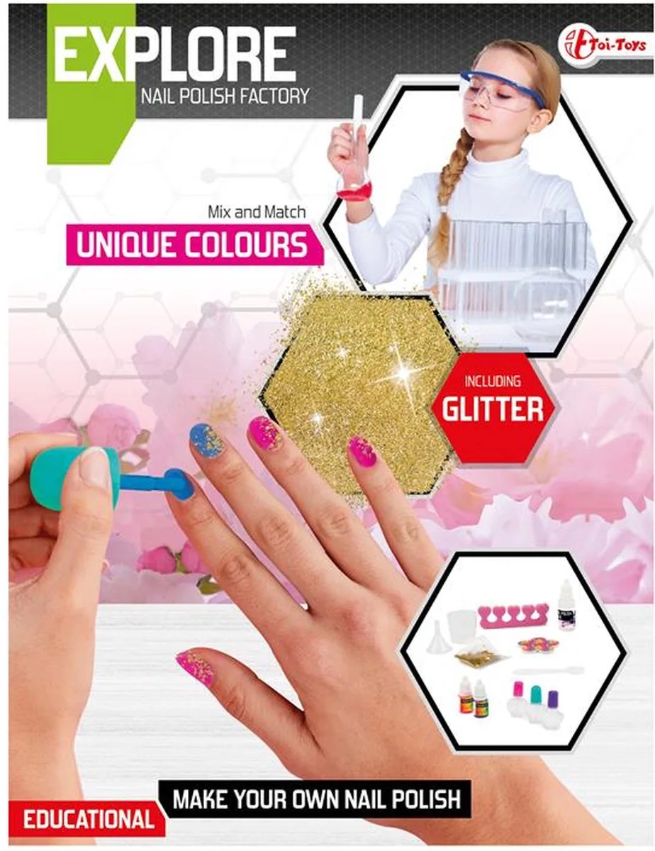 Explore Nagellak Maken fra Toi-Toys i Flerfarvet – produktbillede
