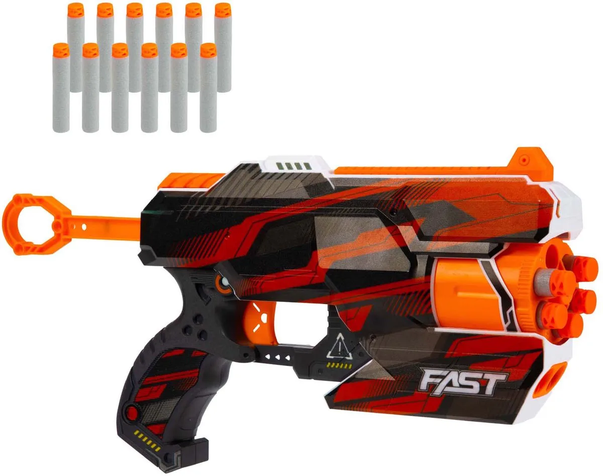 Foam Strikex Afschietpistool Six-Shot Cyclone met 12 Foampijlen von Toi-Toys in Mehrfarbig – Produktfoto