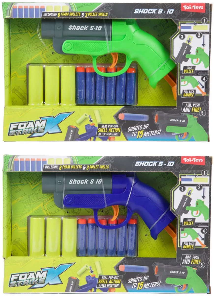 Foam Strikex Pistool Shot S-10 incl. Foampijlen von Toi-Toys in Mehrfarbig – Produktfoto
