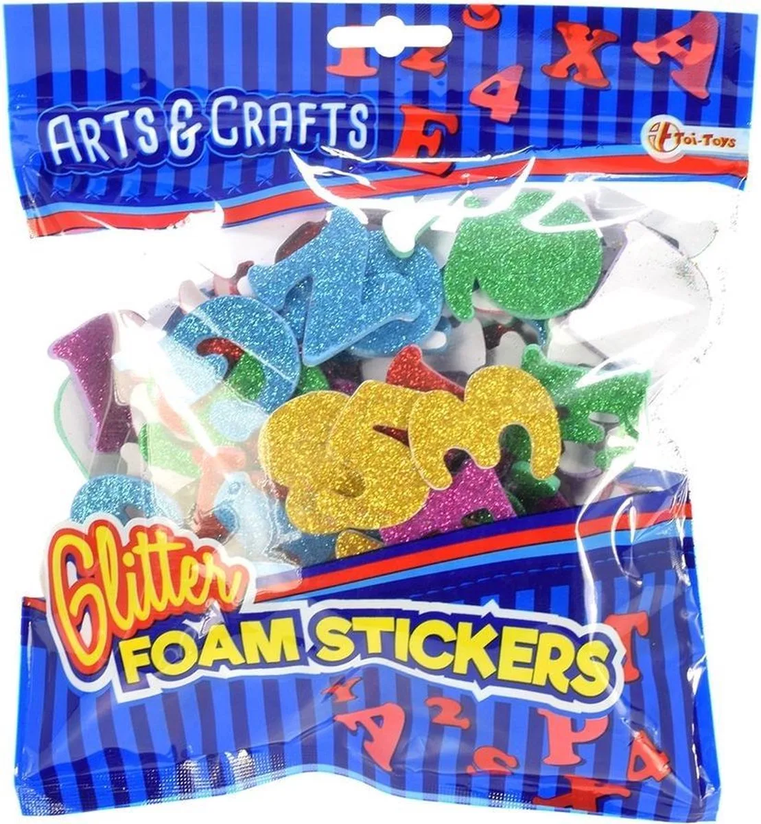 Foamstickers In Hersluitbare Zak Letters från Toi-Toys i Flerfärgad – produktbild