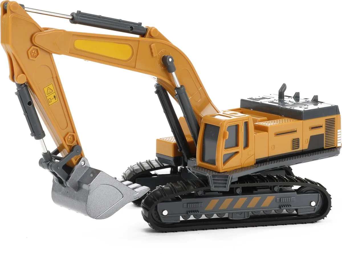 Graafmachine Metal Junior 1:55 Staal Geel/zwart von Toi-Toys in Gelb – Produktfoto