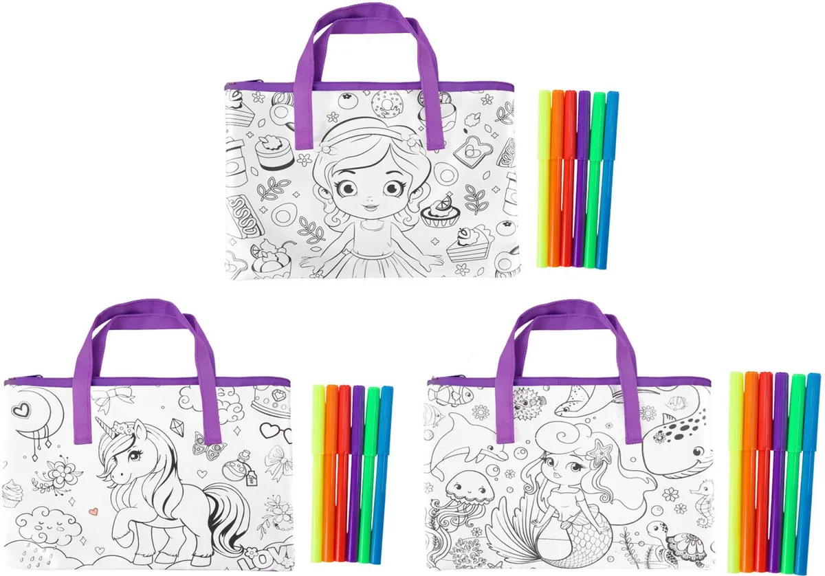 Handtas Kleuren met 6 Stiften de Toi-Toys en Multicolore – photo du produit