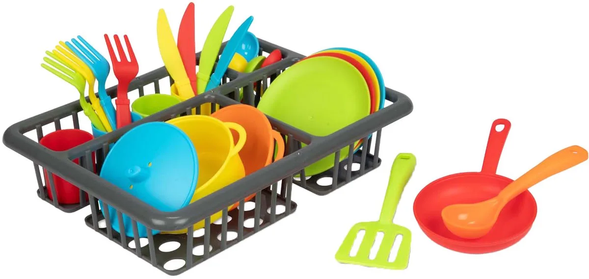 Home Food Afwasrek met Bestek en Pannen, 27dlg. von Toi-Toys in Mehrfarbig – Produktfoto