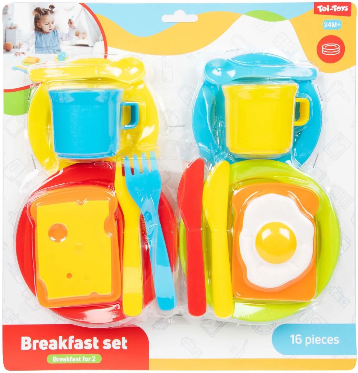 Home Food Ontbijt Set, 16dlg. de Toi-Toys en Multicolore – photo du produit