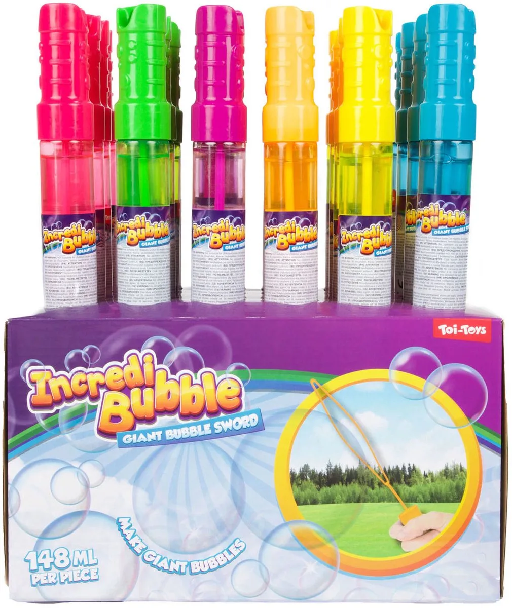 Incredibubble Bubble sword 148ml 24 pcs von Toi-Toys in Mehrfarbig – Produktfoto