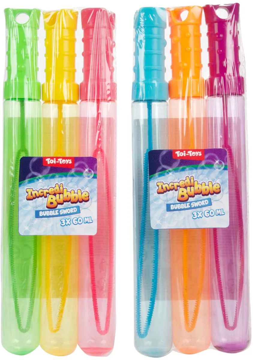 Incredibubble Bellenblaaszwaard 60ml, 3st. von Toi-Toys in Mehrfarbig – Produktfoto