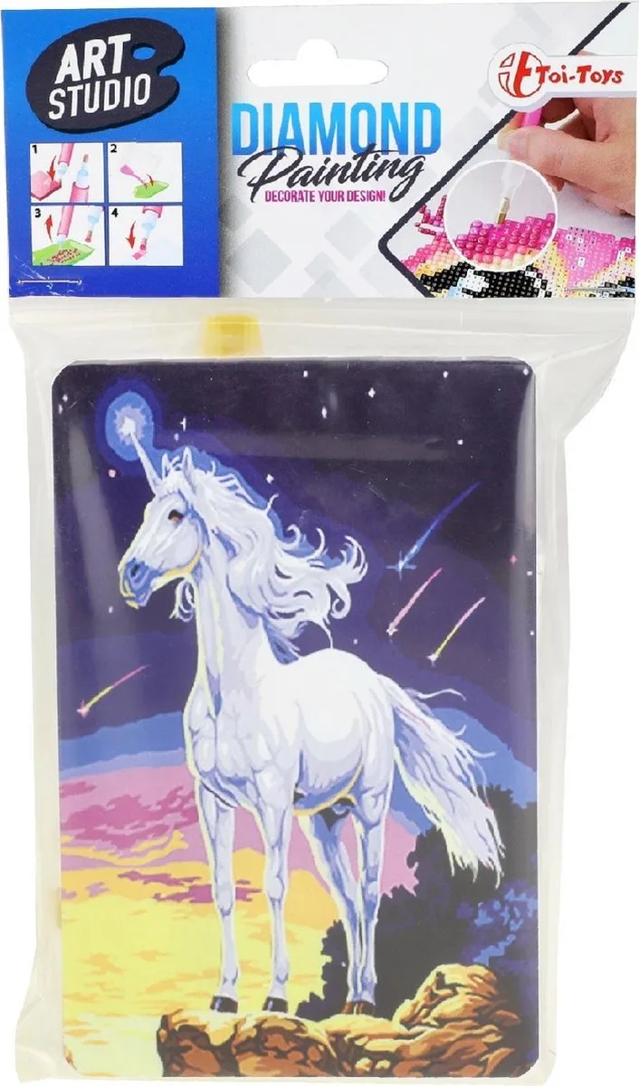 Knutselset Diamond Painting Eenhoorn Nacht 15 X 10 Cm van Toi-Toys in Meerkleurig – productfoto