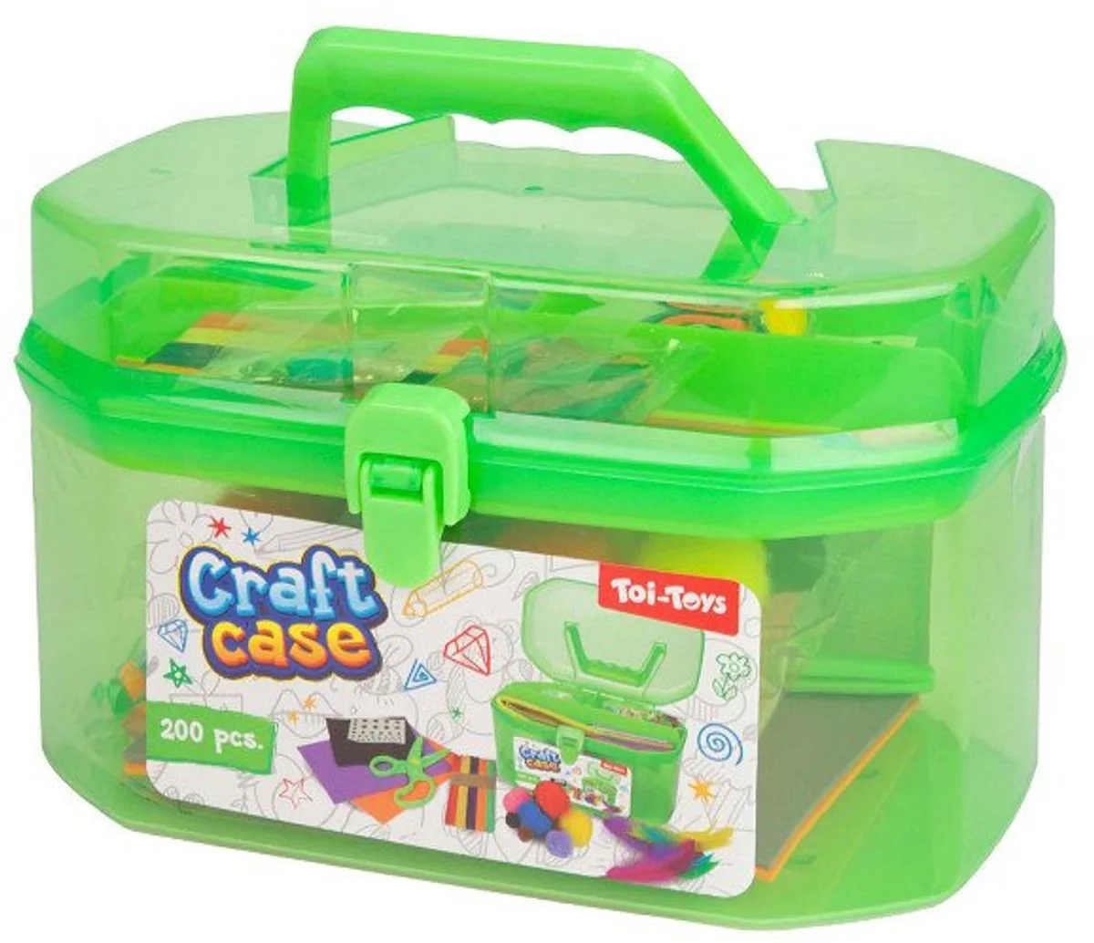 Knutselset in Bewaarkoffer Groen von Toi-Toys in Mehrfarbig – Produktfoto