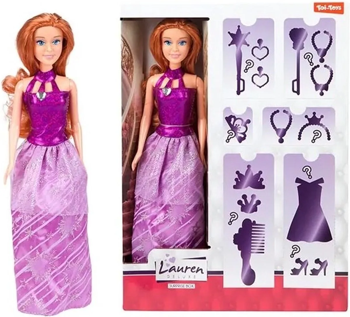 Lauren Tienerpop Rossig Haar Verrassingset von Toi-Toys in Lila – Produktfoto