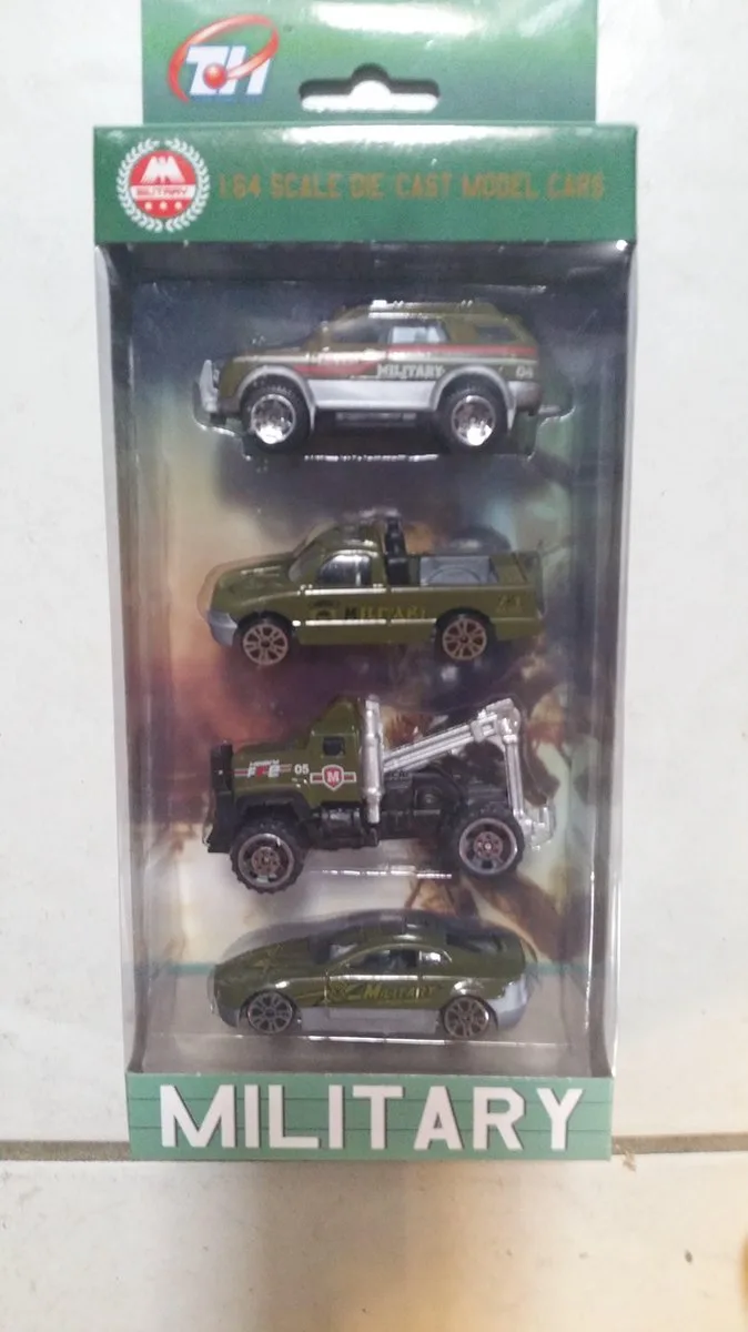 Legervoertuigen 4 stuks Die-cast från Toi-Toys i Grön – produktbild