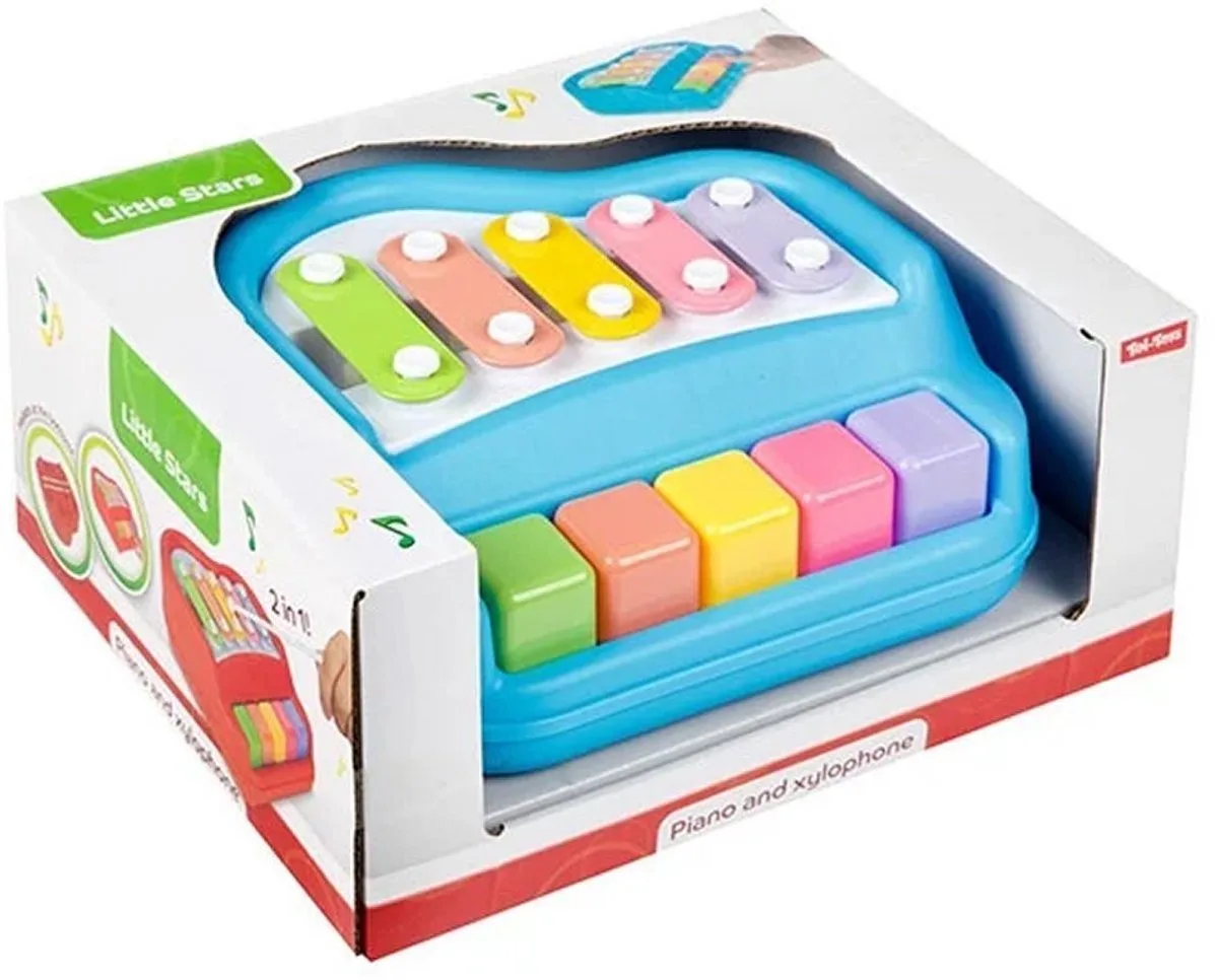Little Stars Baby Piano met Xylofoon en Stokken von Toi-Toys in Mehrfarbig – Produktfoto