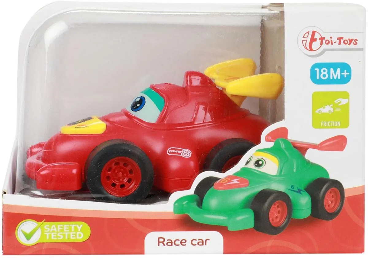 Little Stars Cartoon Raceauto van Toi-Toys in Meerkleurig – productfoto